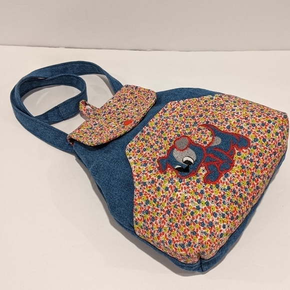 2/$20 denim floral shoulder bag - Picture 2 of 9